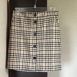 LOFT Outlet Women’s Size 0P Houndstooth Side Zip Skirt with Pockets